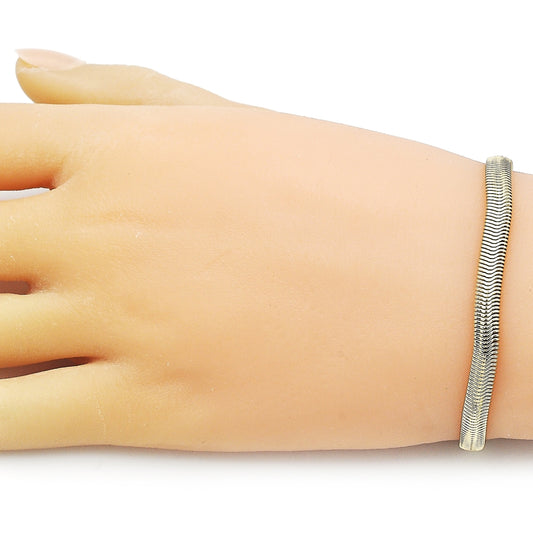 Oro Laminado Basic Bracelet, Gold Filled Style Rat Tail Design, Polished, Golden Finish