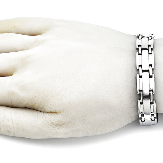 Stainless Steel Solid Bracelet, Polished, Steel Finish