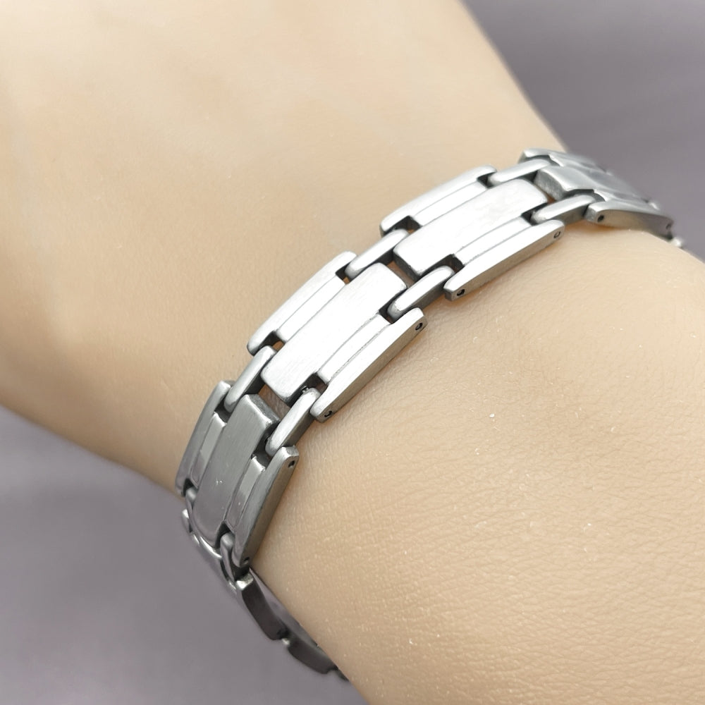 Stainless Steel Solid Bracelet, Polished, Steel Finish
