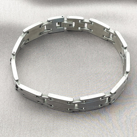 Stainless Steel Solid Bracelet, Polished, Steel Finish