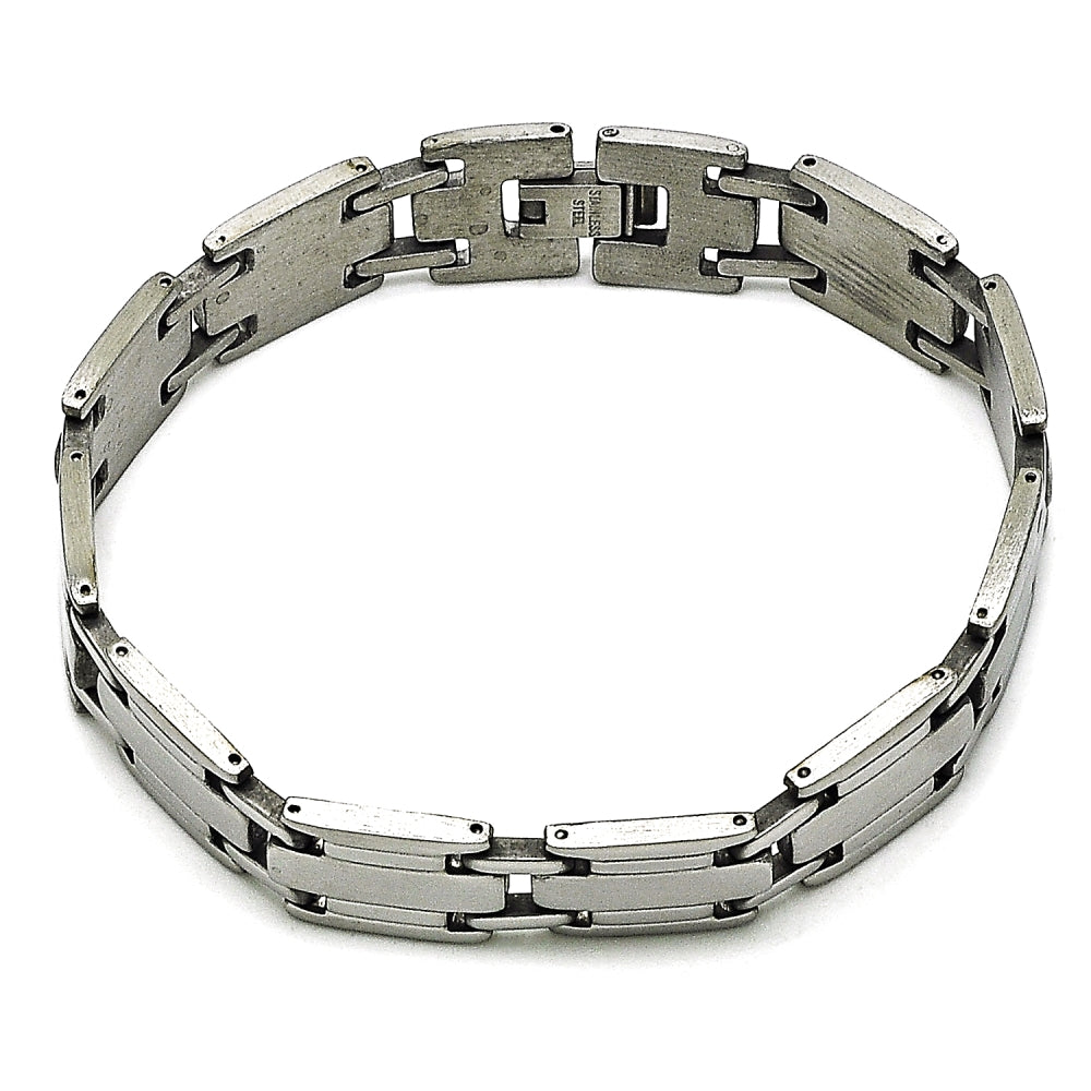 Stainless Steel Solid Bracelet, Polished, Steel Finish
