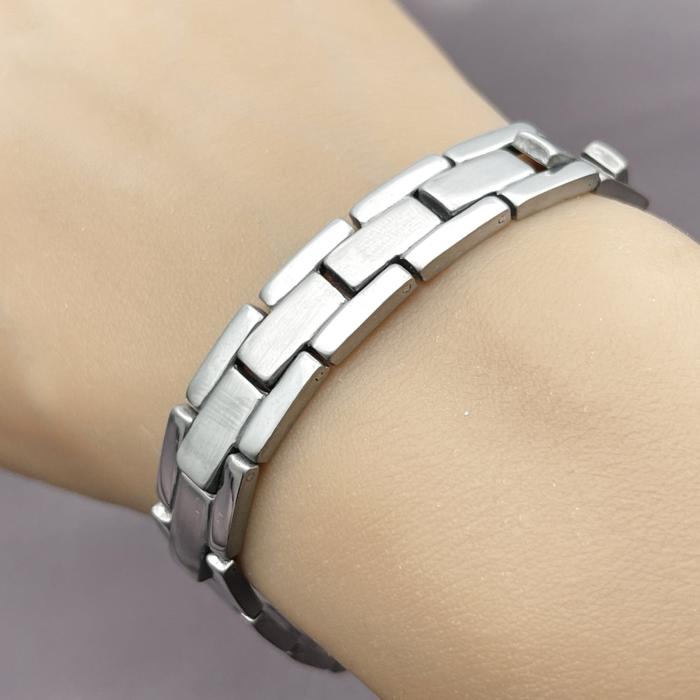 Stainless Steel Solid Bracelet, Polished, Steel Finish