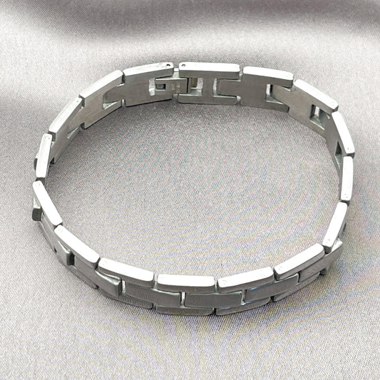 Stainless Steel Solid Bracelet, Polished, Steel Finish