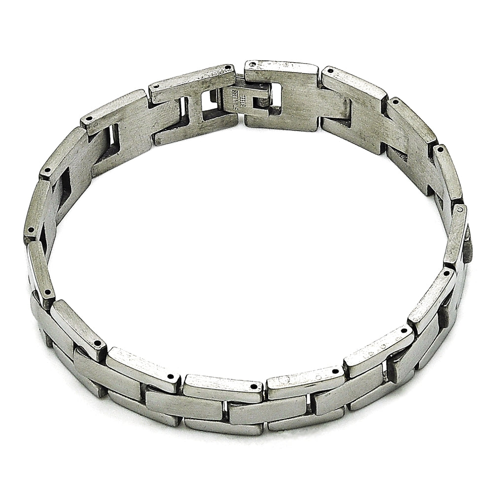 Stainless Steel Solid Bracelet, Polished, Steel Finish