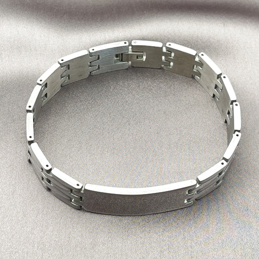 Stainless Steel Solid Bracelet, Polished, Steel Finish