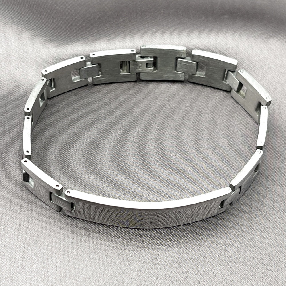 Stainless Steel Solid Bracelet, Polished, Steel Finish