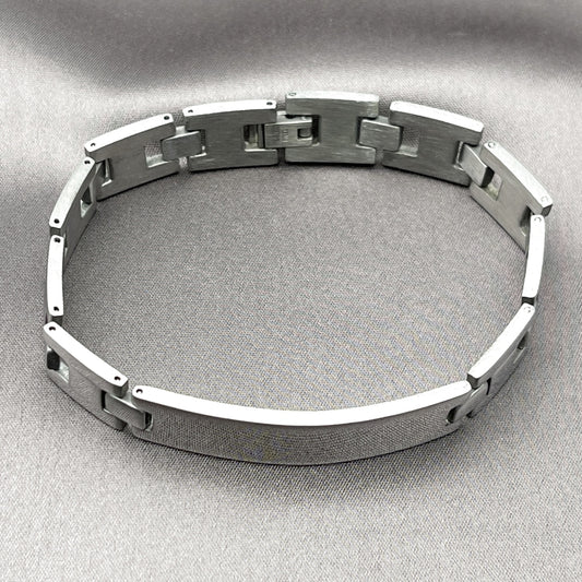 Stainless Steel Solid Bracelet, Polished, Steel Finish