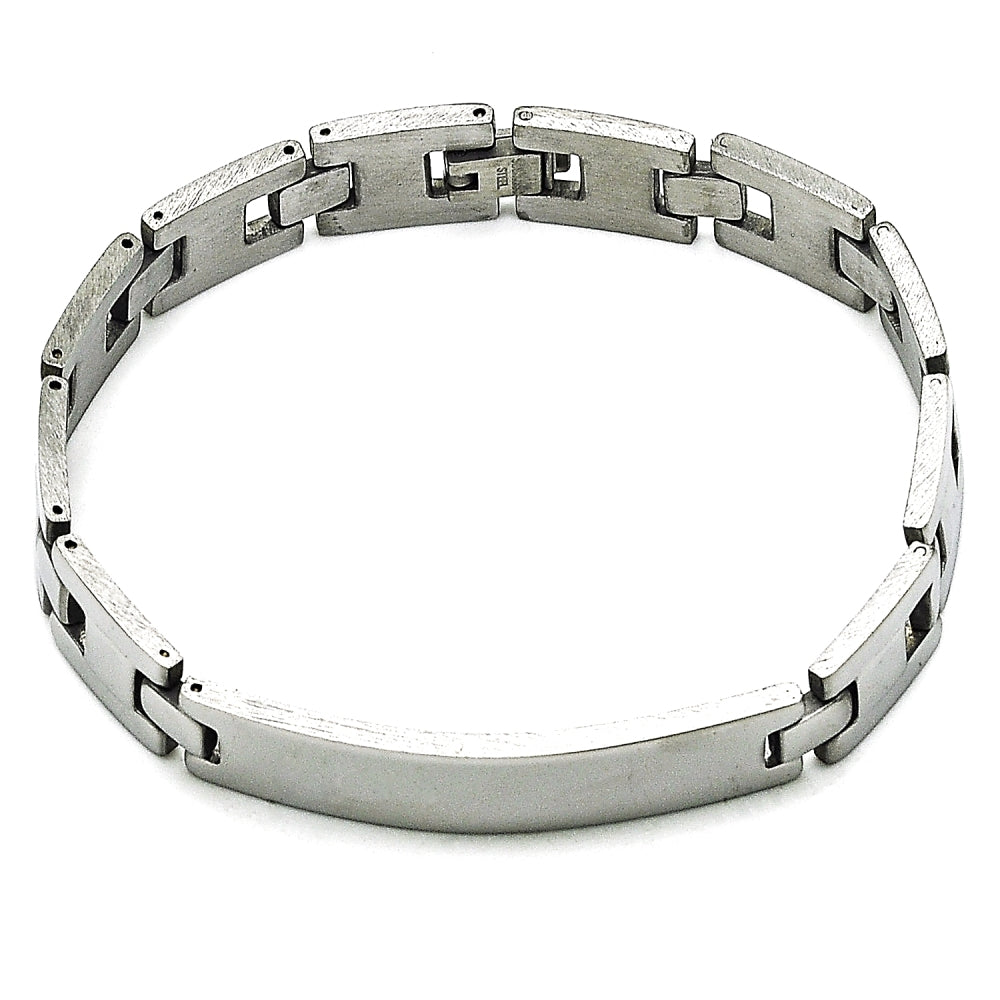 Stainless Steel Solid Bracelet, Polished, Steel Finish