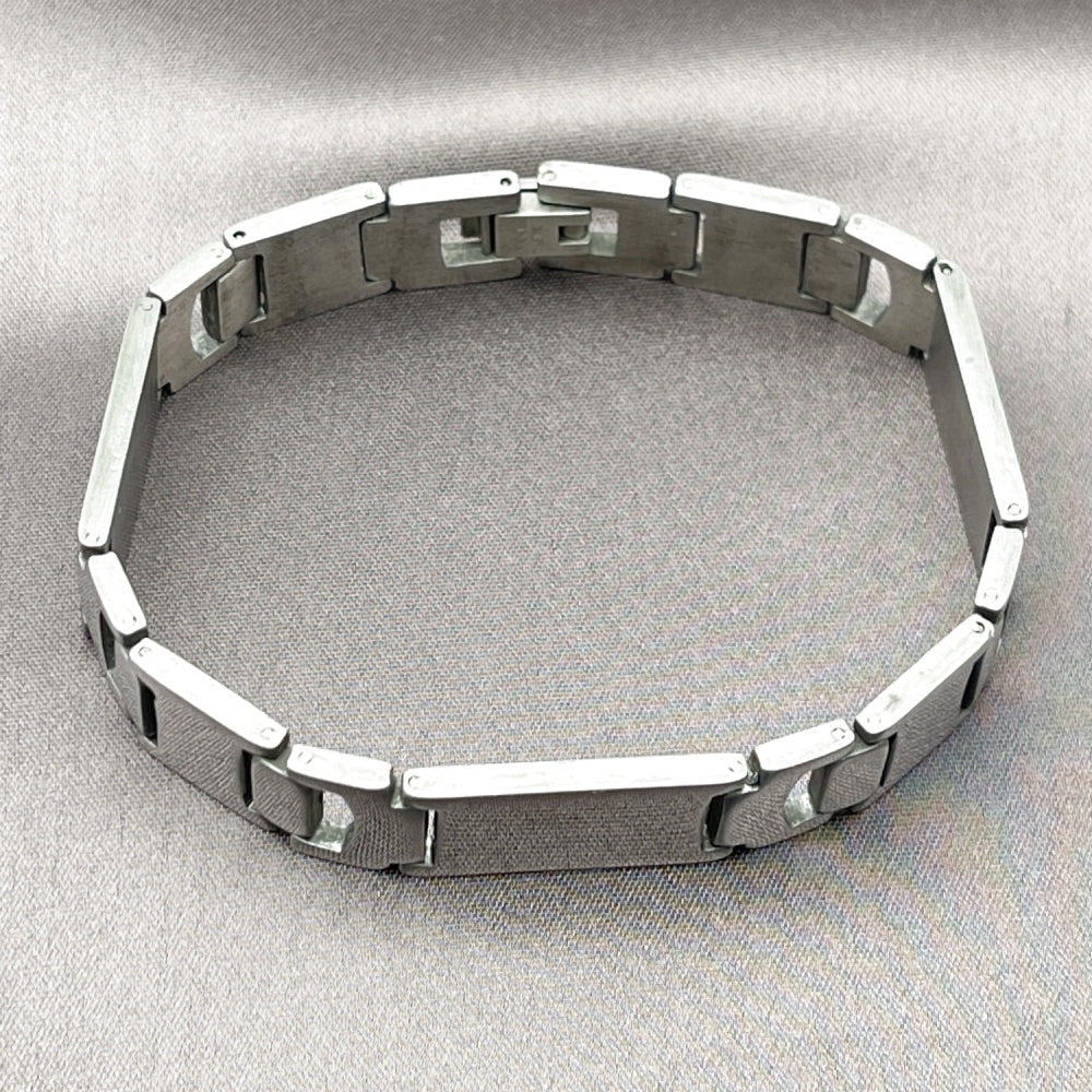 Stainless Steel Solid Bracelet, Polished, Steel Finish