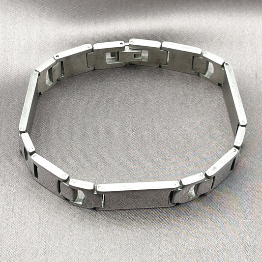 Stainless Steel Solid Bracelet, Polished, Steel Finish