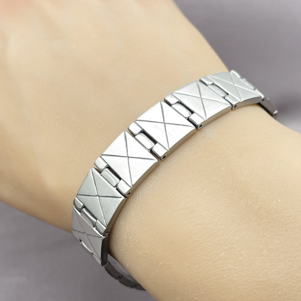 Stainless Steel Solid Bracelet, Polished, Steel Finish