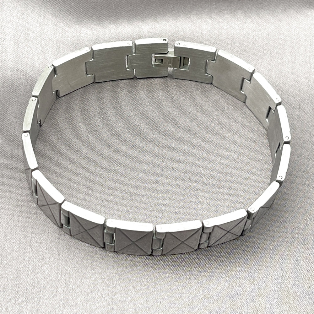 Stainless Steel Solid Bracelet, Polished, Steel Finish