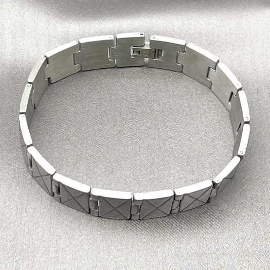 Stainless Steel Solid Bracelet, Polished, Steel Finish