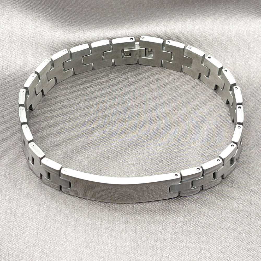 Stainless Steel Solid Bracelet, Polished, Steel Finish