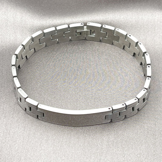 Stainless Steel Solid Bracelet, Polished, Steel Finish