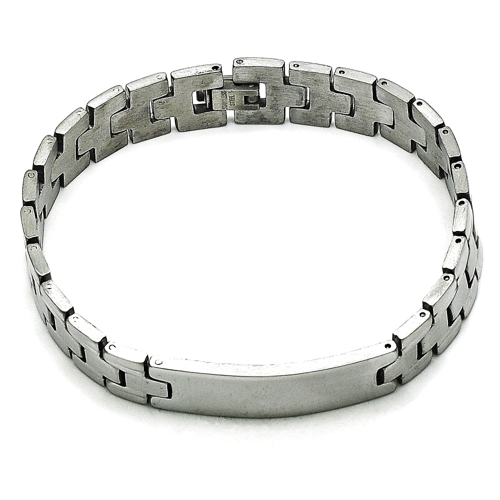 Stainless Steel Solid Bracelet, Polished, Steel Finish