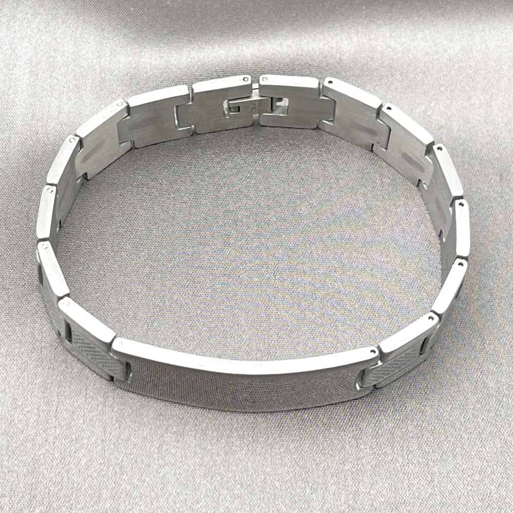 Stainless Steel Solid Bracelet, Polished, Steel Finish