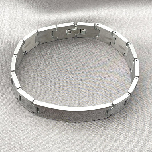 Stainless Steel Solid Bracelet, Polished, Steel Finish