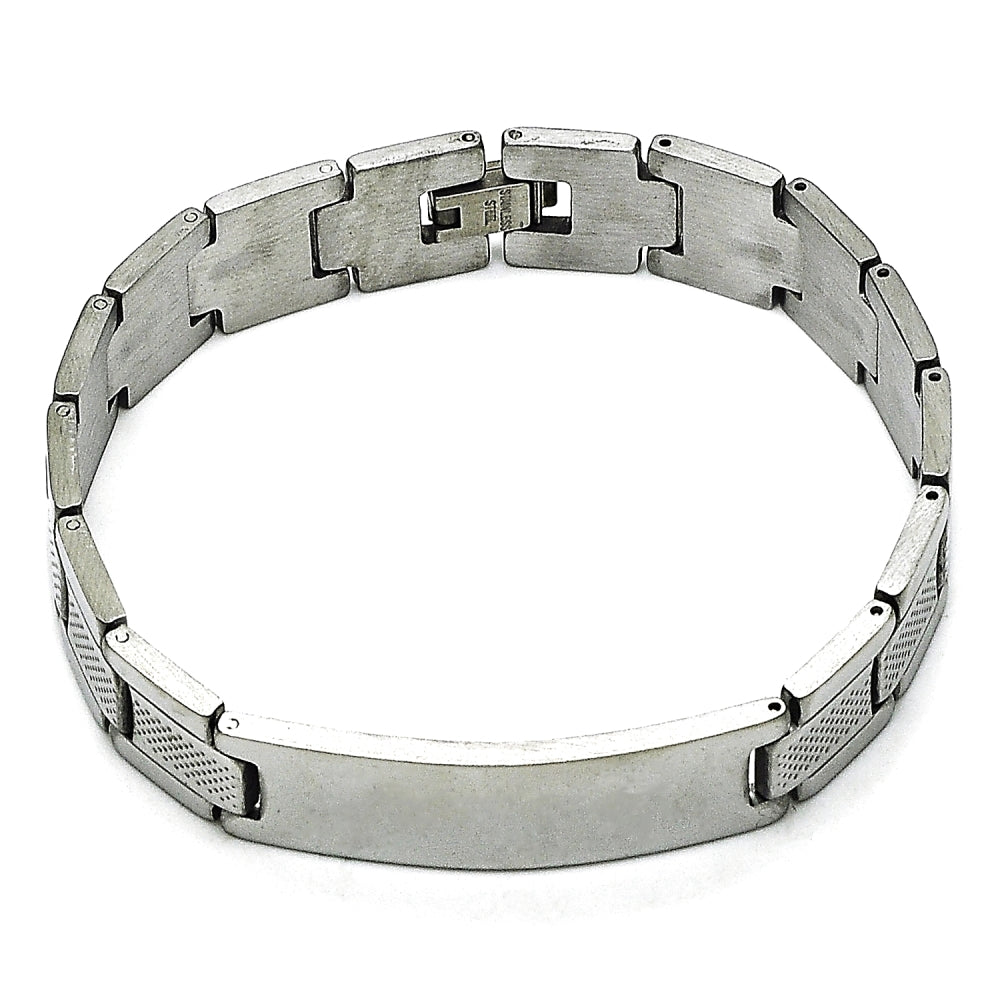 Stainless Steel Solid Bracelet, Polished, Steel Finish