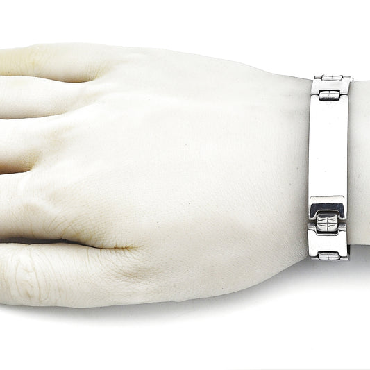 Stainless Steel Solid Bracelet, Polished, Steel Finish