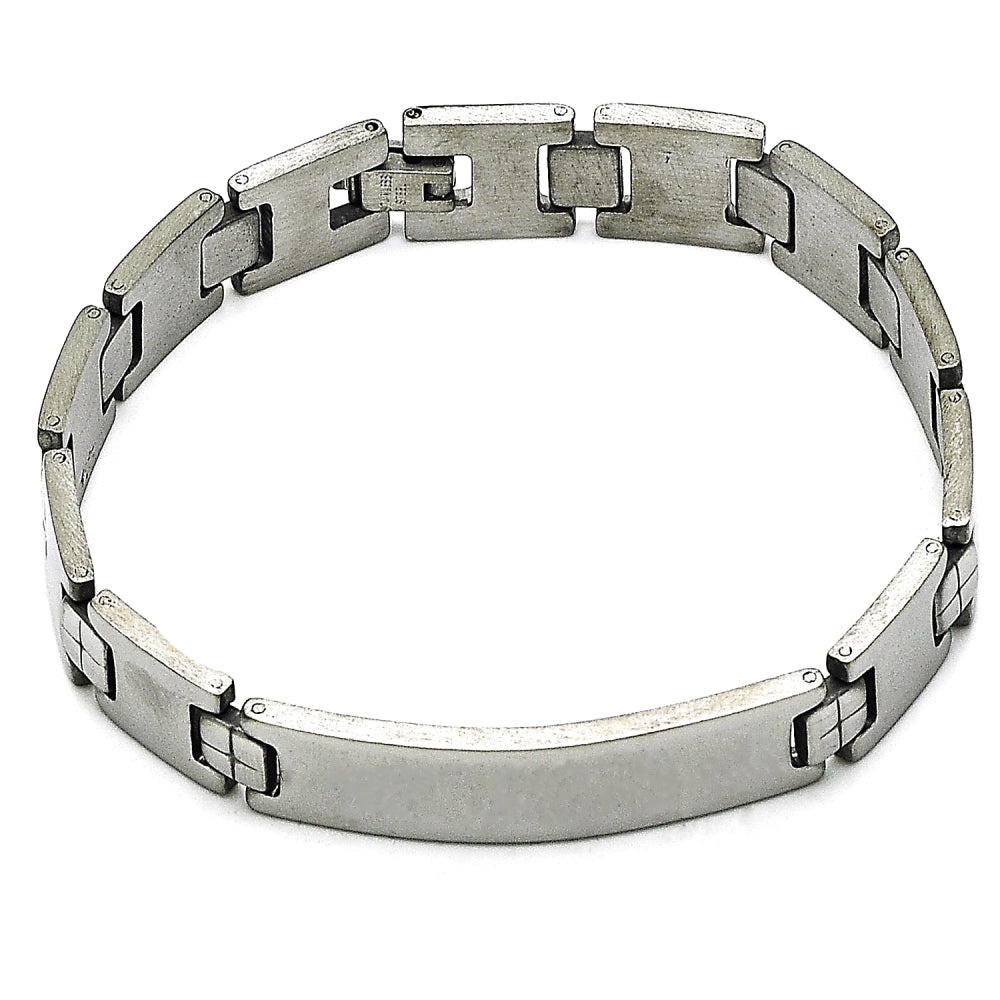 Stainless Steel Solid Bracelet, Polished, Steel Finish