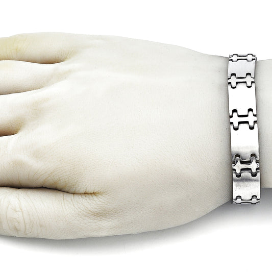 Stainless Steel Solid Bracelet, Polished, Steel Finish