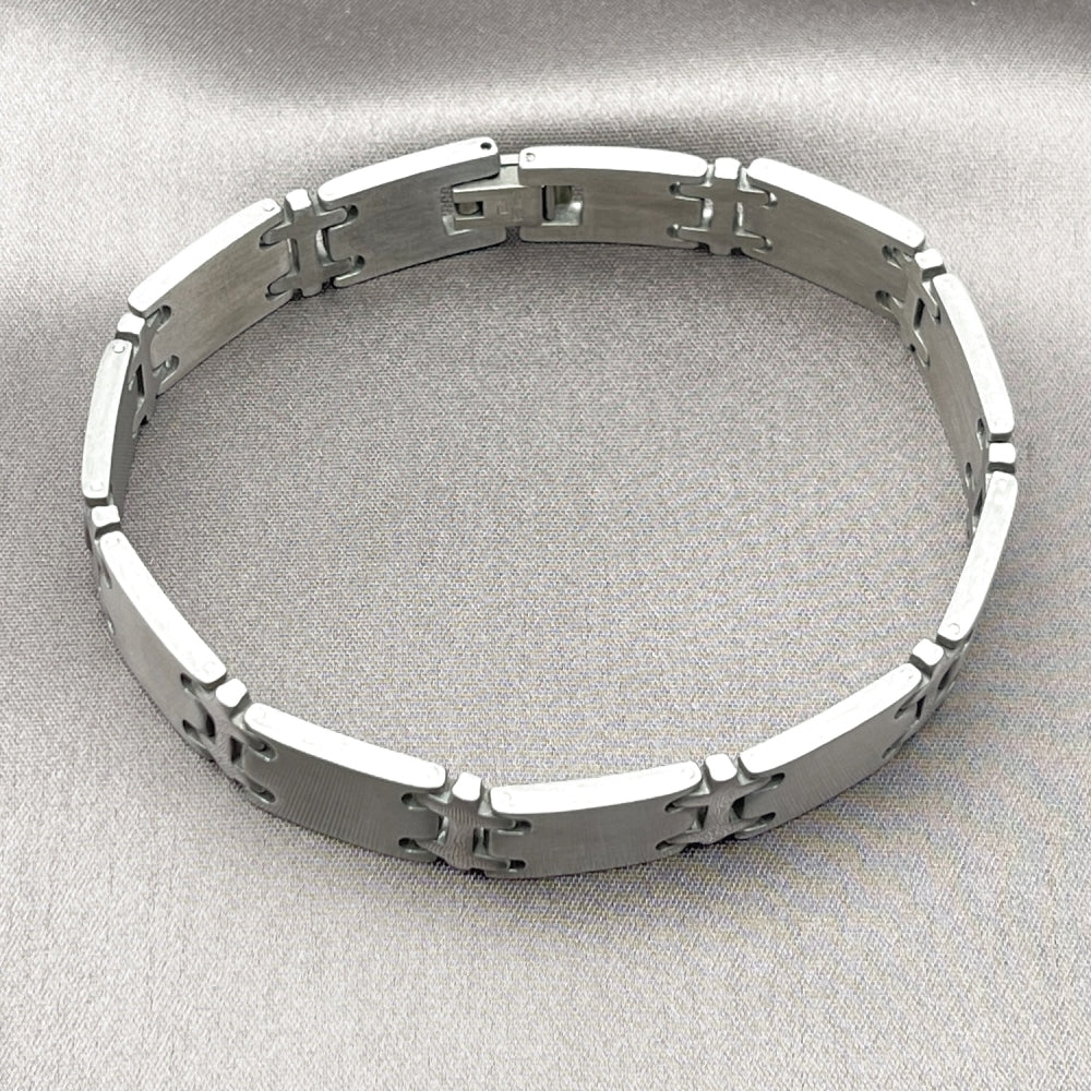 Stainless Steel Solid Bracelet, Polished, Steel Finish