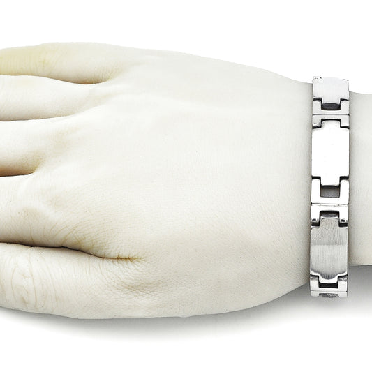 Stainless Steel Solid Bracelet, Polished, Steel Finish