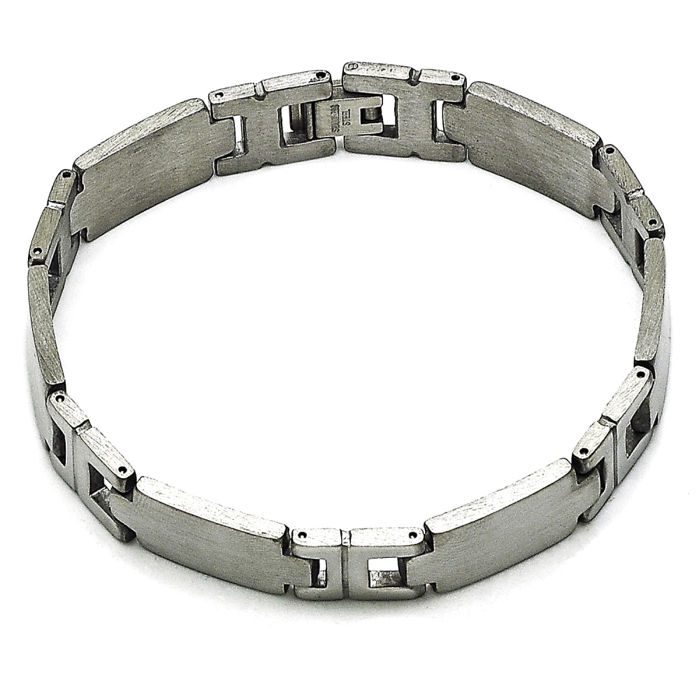 Stainless Steel Solid Bracelet, Polished, Steel Finish