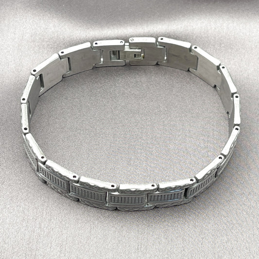 Stainless Steel Solid Bracelet, Polished, Steel Finish