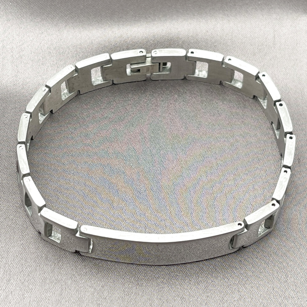 Stainless Steel Solid Bracelet, Polished, Steel Finish