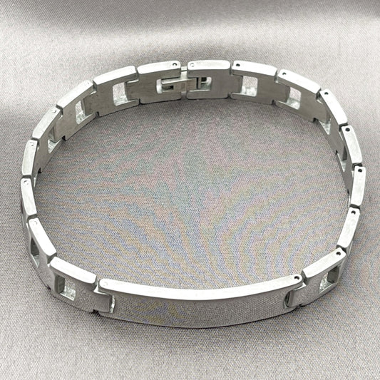 Stainless Steel Solid Bracelet, Polished, Steel Finish