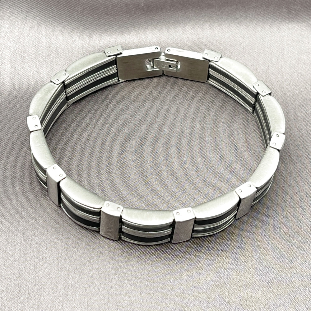 Stainless Steel Solid Bracelet, Polished, Steel Finish