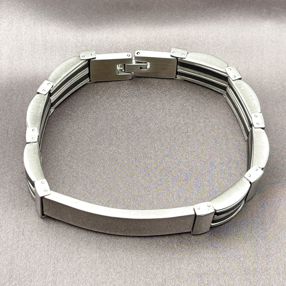 Stainless Steel Solid Bracelet, Polished, Steel Finish