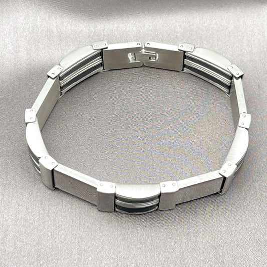 Stainless Steel Solid Bracelet, Polished, Steel Finish