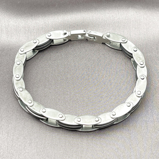 Stainless Steel Solid Bracelet, Polished, Steel Finish