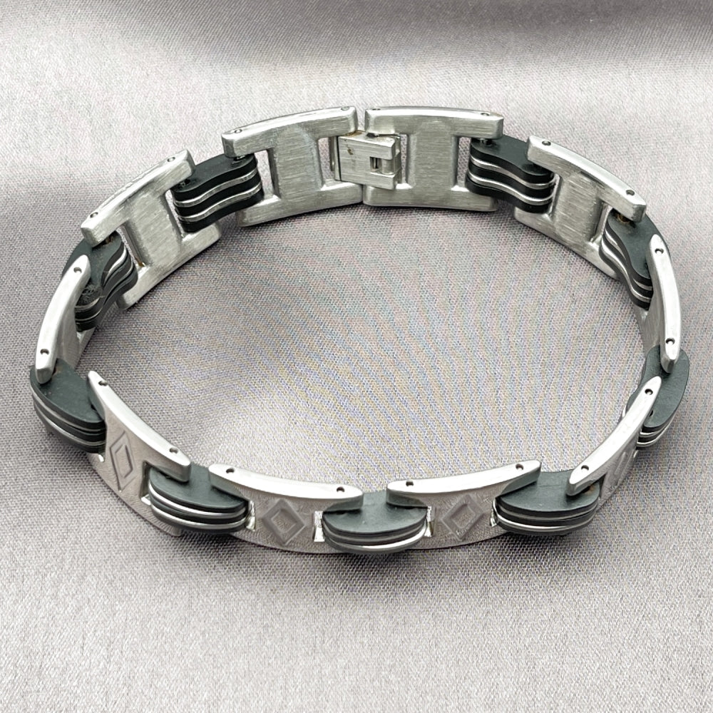 Stainless Steel Solid Bracelet, Polished, Steel Finish