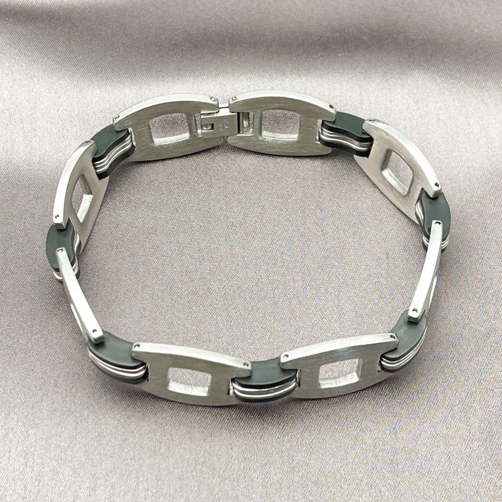 Stainless Steel Solid Bracelet, Polished, Steel Finish