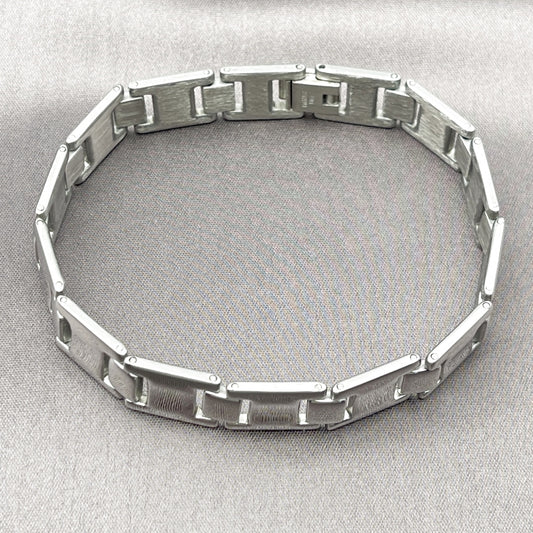 Stainless Steel Solid Bracelet, Polished, Steel Finish