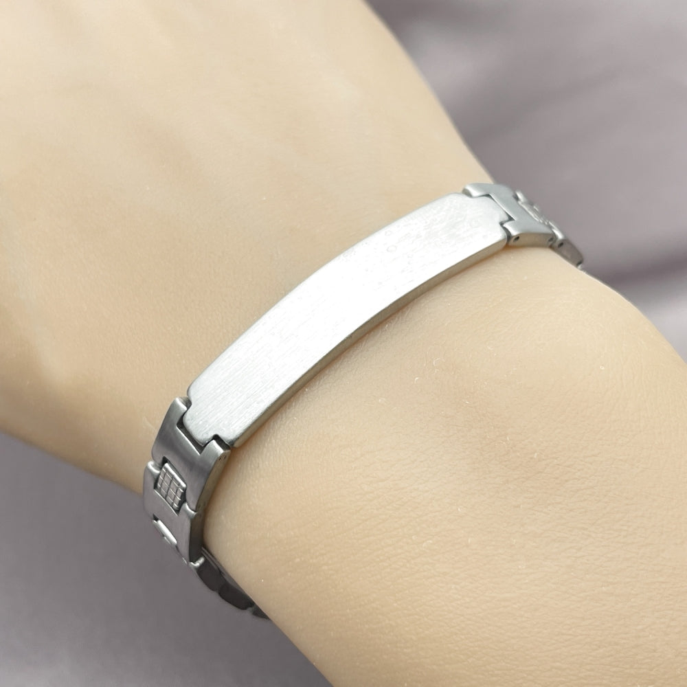 Stainless Steel Solid Bracelet, Polished, Steel Finish