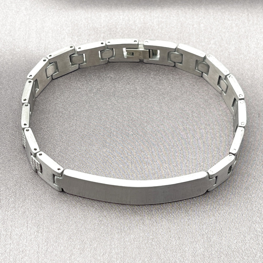 Stainless Steel Solid Bracelet, Polished, Steel Finish