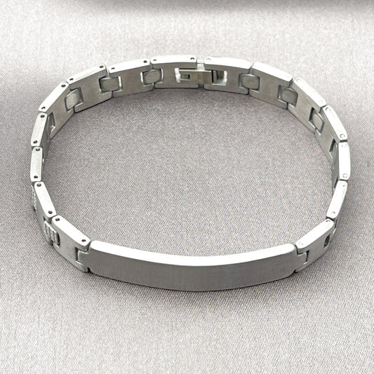 Stainless Steel Solid Bracelet, Polished, Steel Finish
