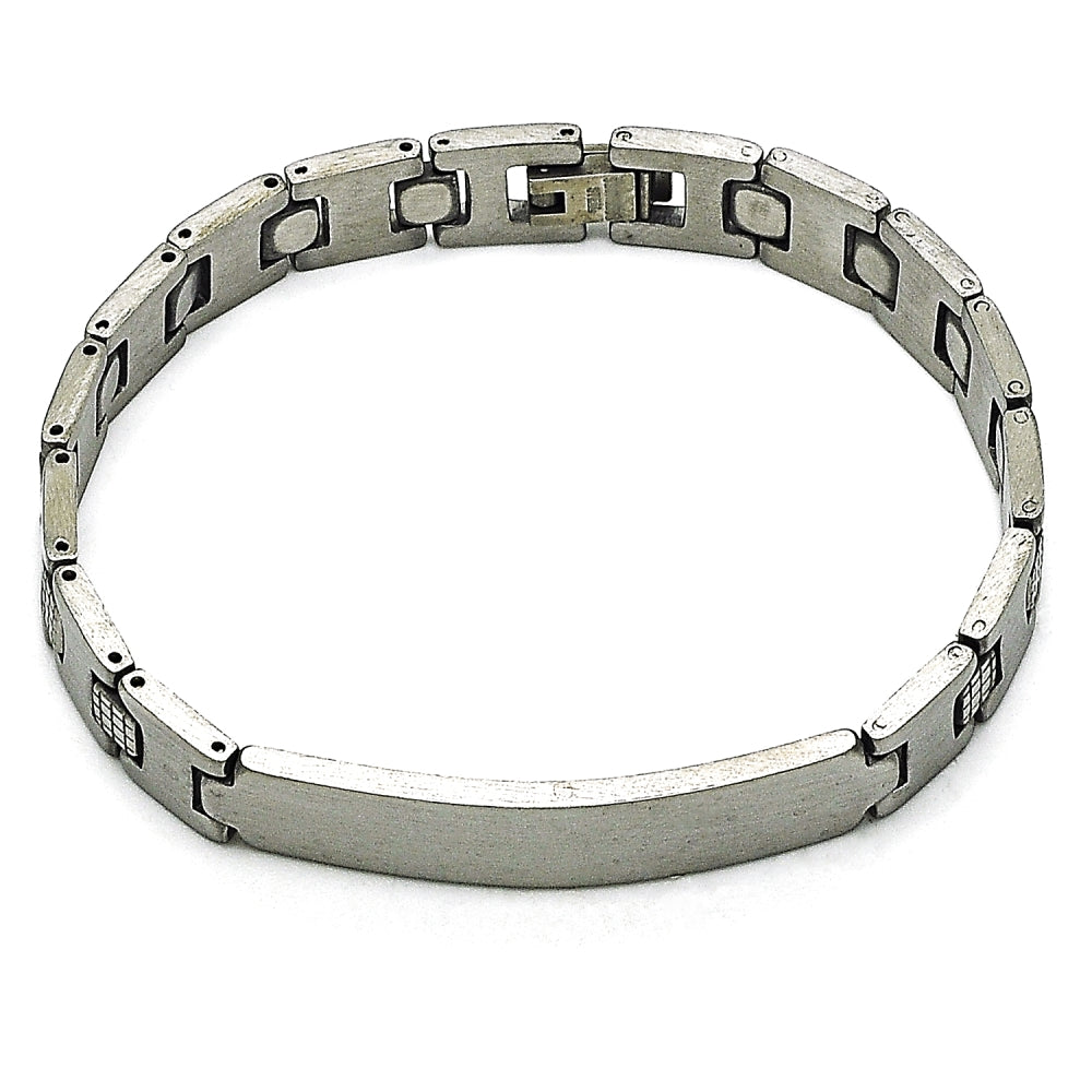 Stainless Steel Solid Bracelet, Polished, Steel Finish