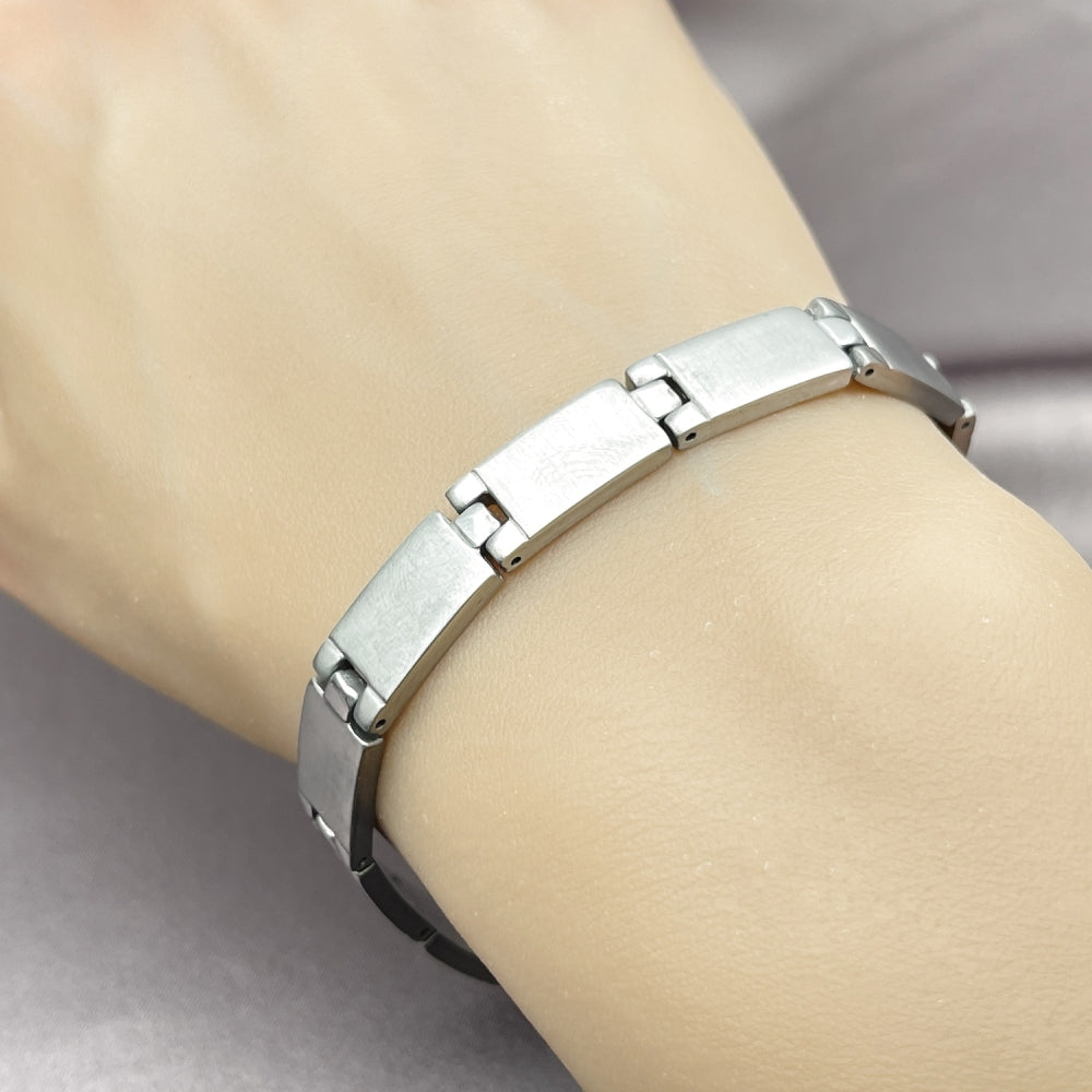 Stainless Steel Solid Bracelet, Polished, Steel Finish