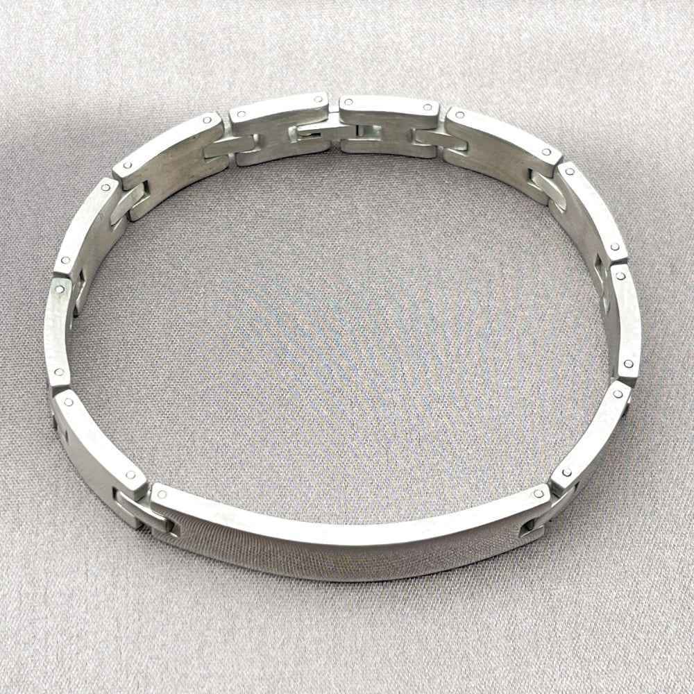 Stainless Steel Solid Bracelet, Polished, Steel Finish