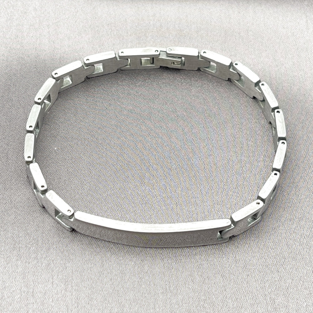 Stainless Steel Solid Bracelet, Polished, Steel Finish