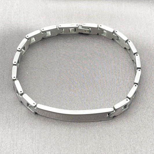 Stainless Steel Solid Bracelet, Polished, Steel Finish