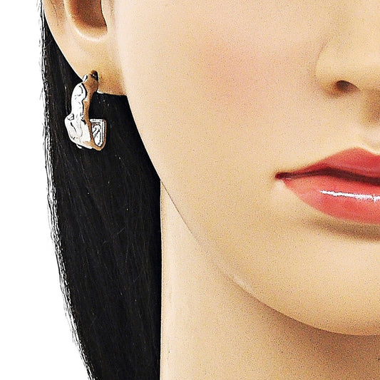 Rhodium Gold Filled Small Hoop, Polished, Rhodium Finish