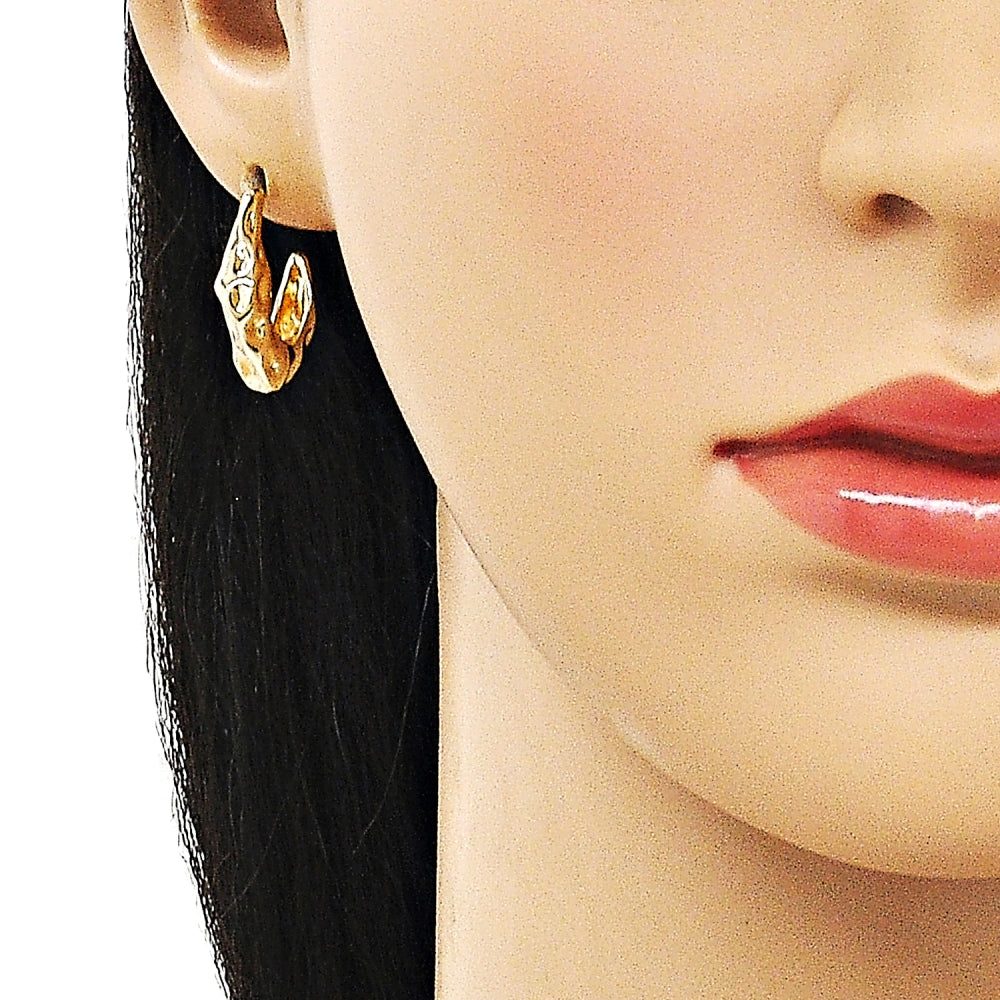 Oro Laminado Small Hoop, Gold Filled Style Polished, Golden Finish