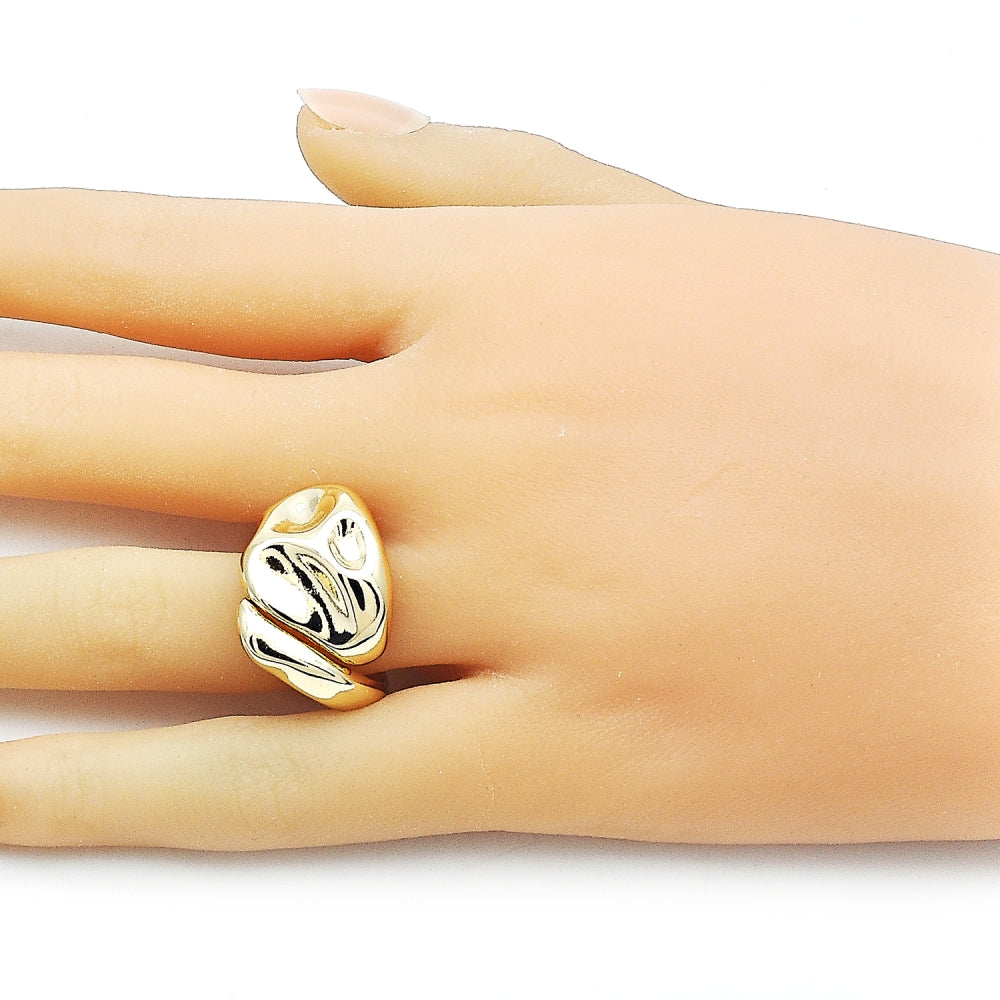 Oro Laminado Elegant Ring, Gold Filled Style Polished, Golden Finish